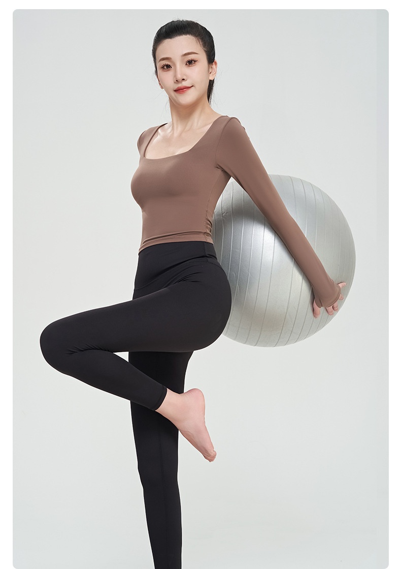 Autumn And Winter Nude Feel Yoga Clothing Top